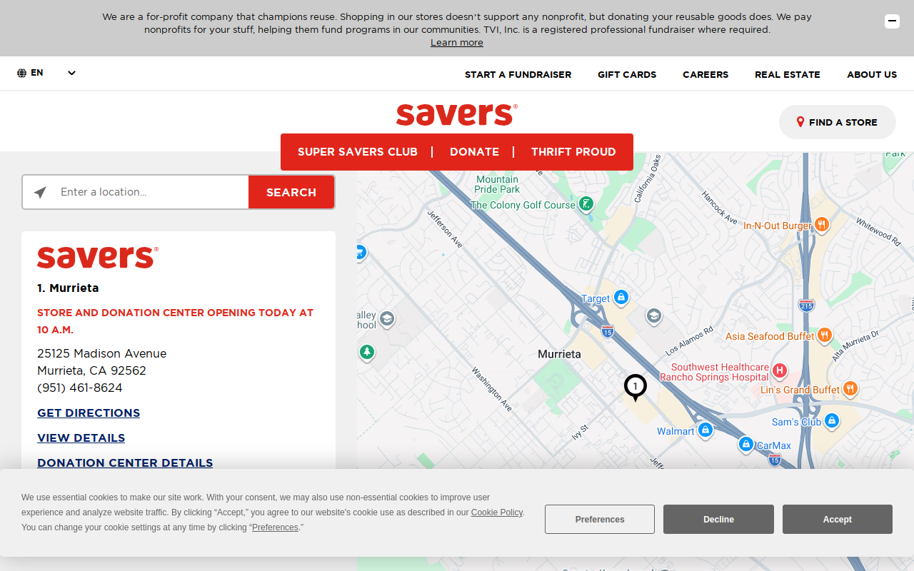 Donation Drop Spot website preview