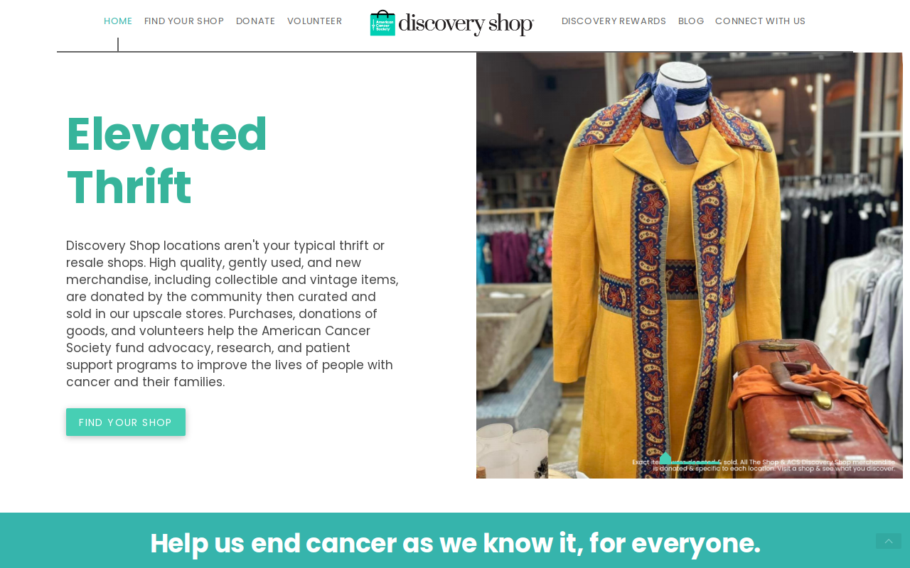 American Cancer Society Discovery Shop -temecula, Ca website preview