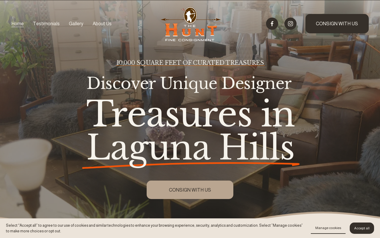The Hunt Fine Consignment website preview