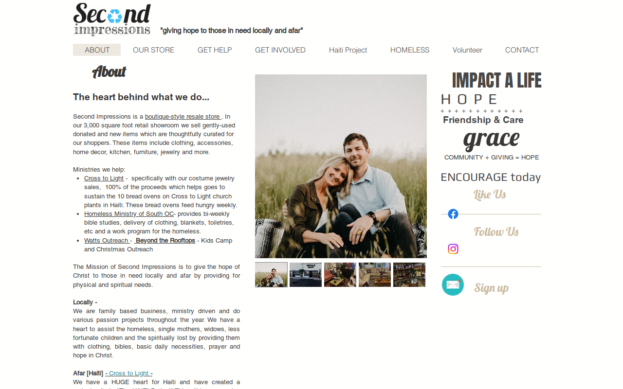 Second Impressions website preview