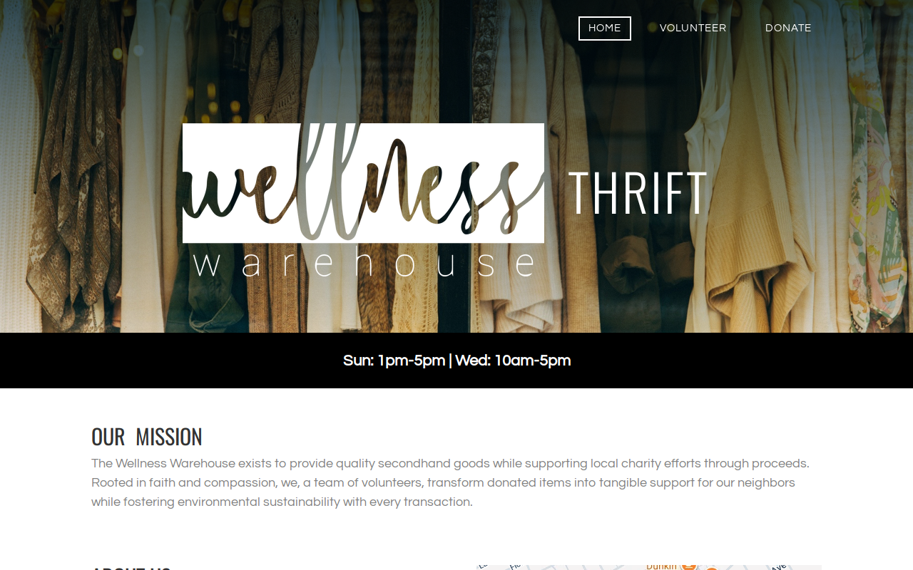 Wellness Warehouse Thrift website preview