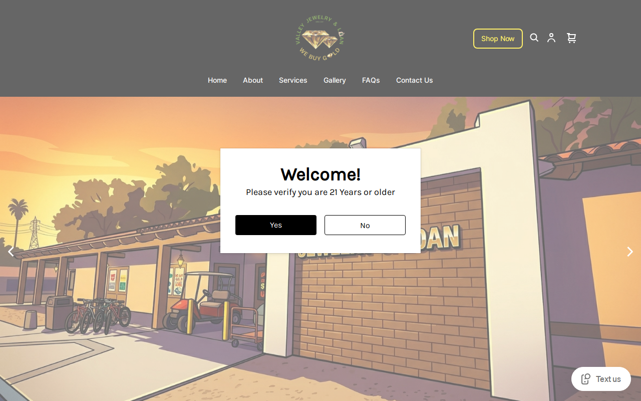 Valley Jewelry & Loan website preview