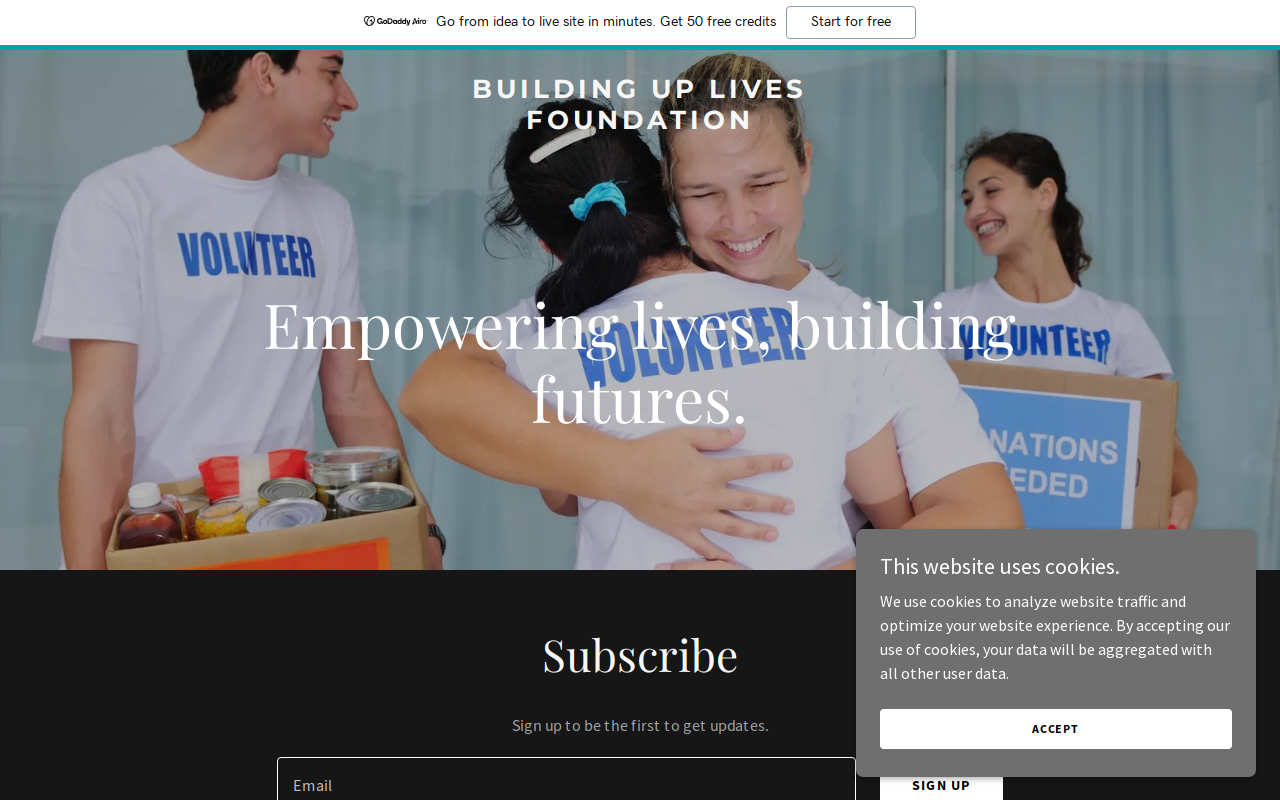 Building Up Lives Foundation, Moreno Valley Ca 92553 website preview