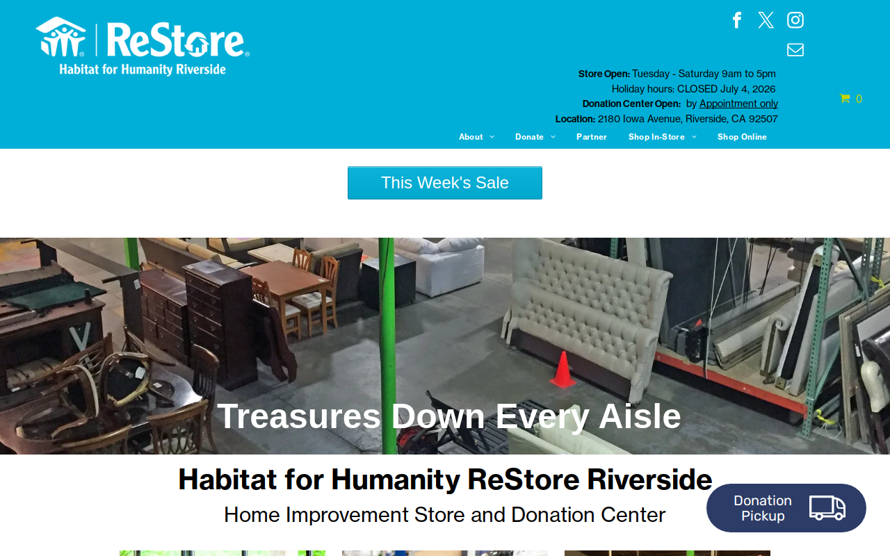 Riverside ReStore website preview