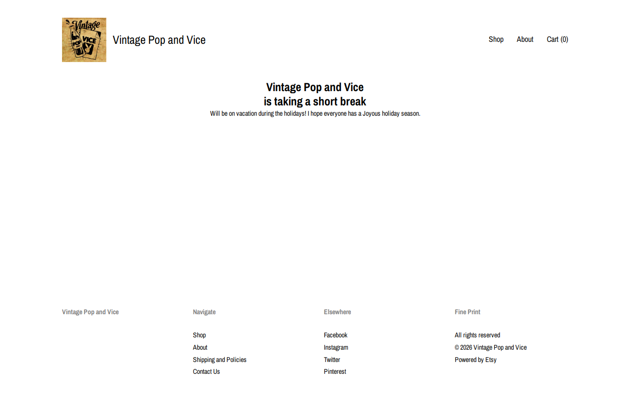 Vintage website preview