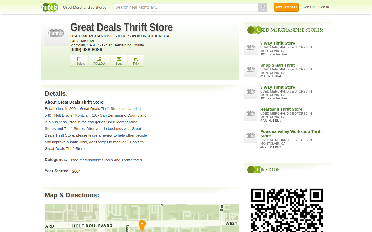 Great Deals Thrift Store website preview