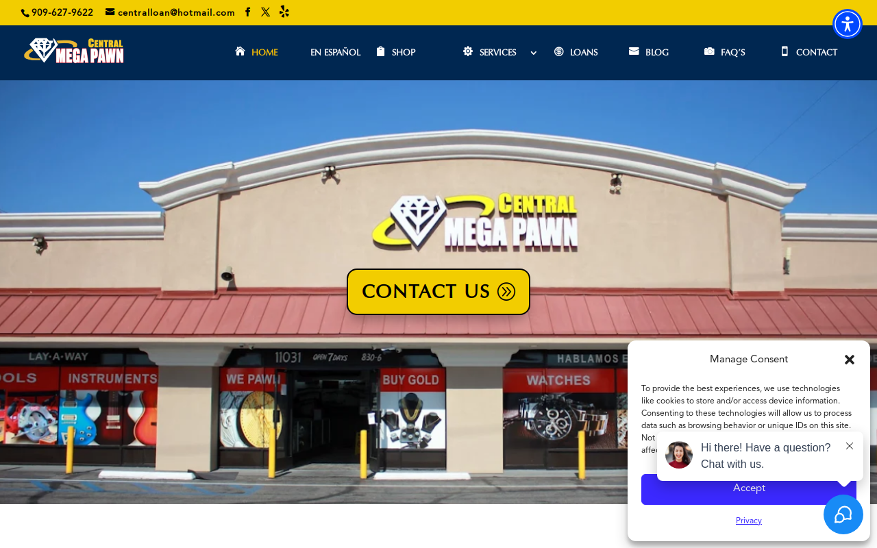 Central Mega Pawn website preview