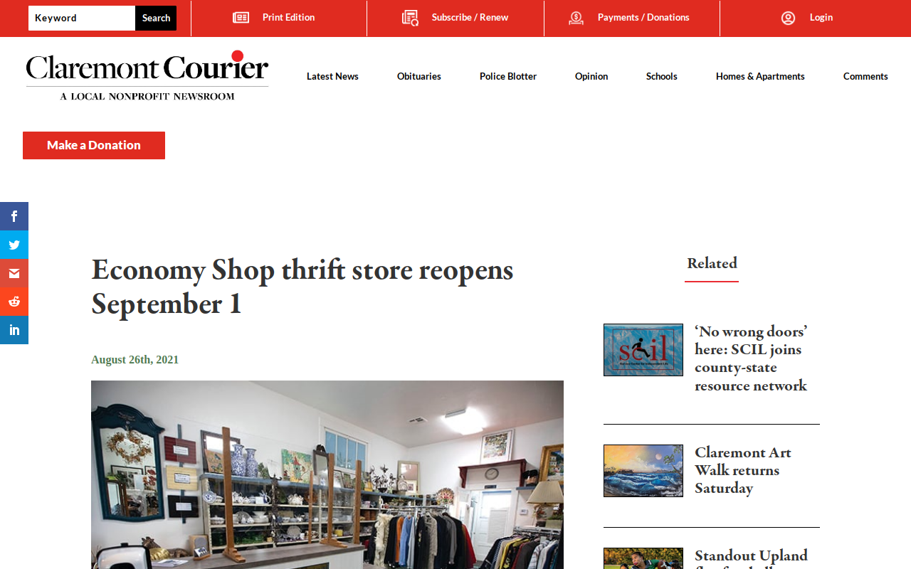 Economy Shop website preview