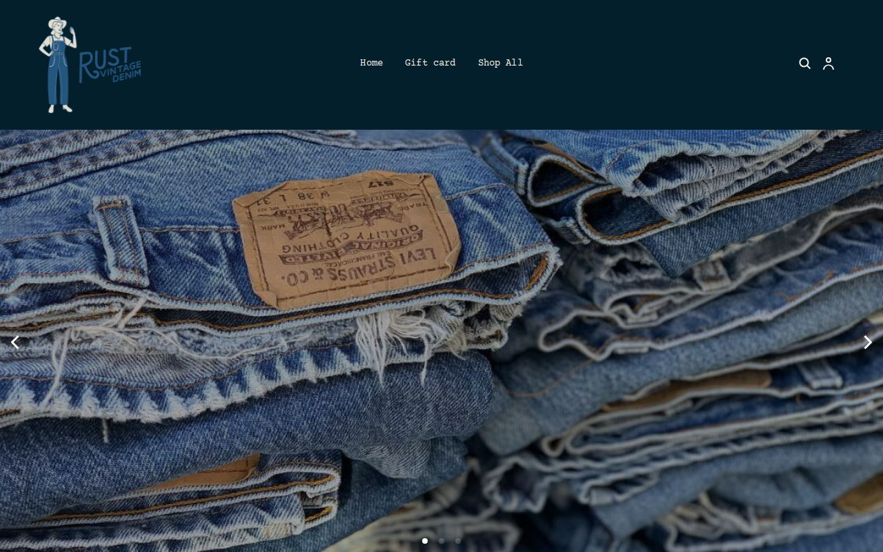 RUST Vintage Denim website preview