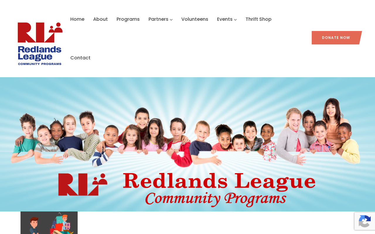 Redlands League Thrift Shop website preview