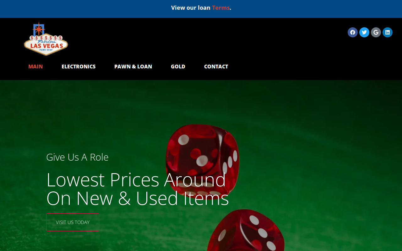 Las Vegas Jewelry and Loan website preview