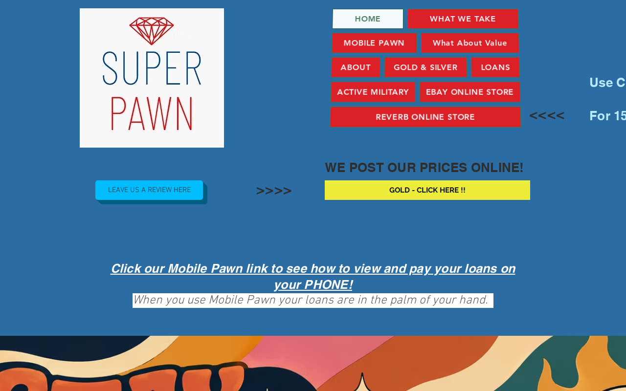 Super Pawn website preview