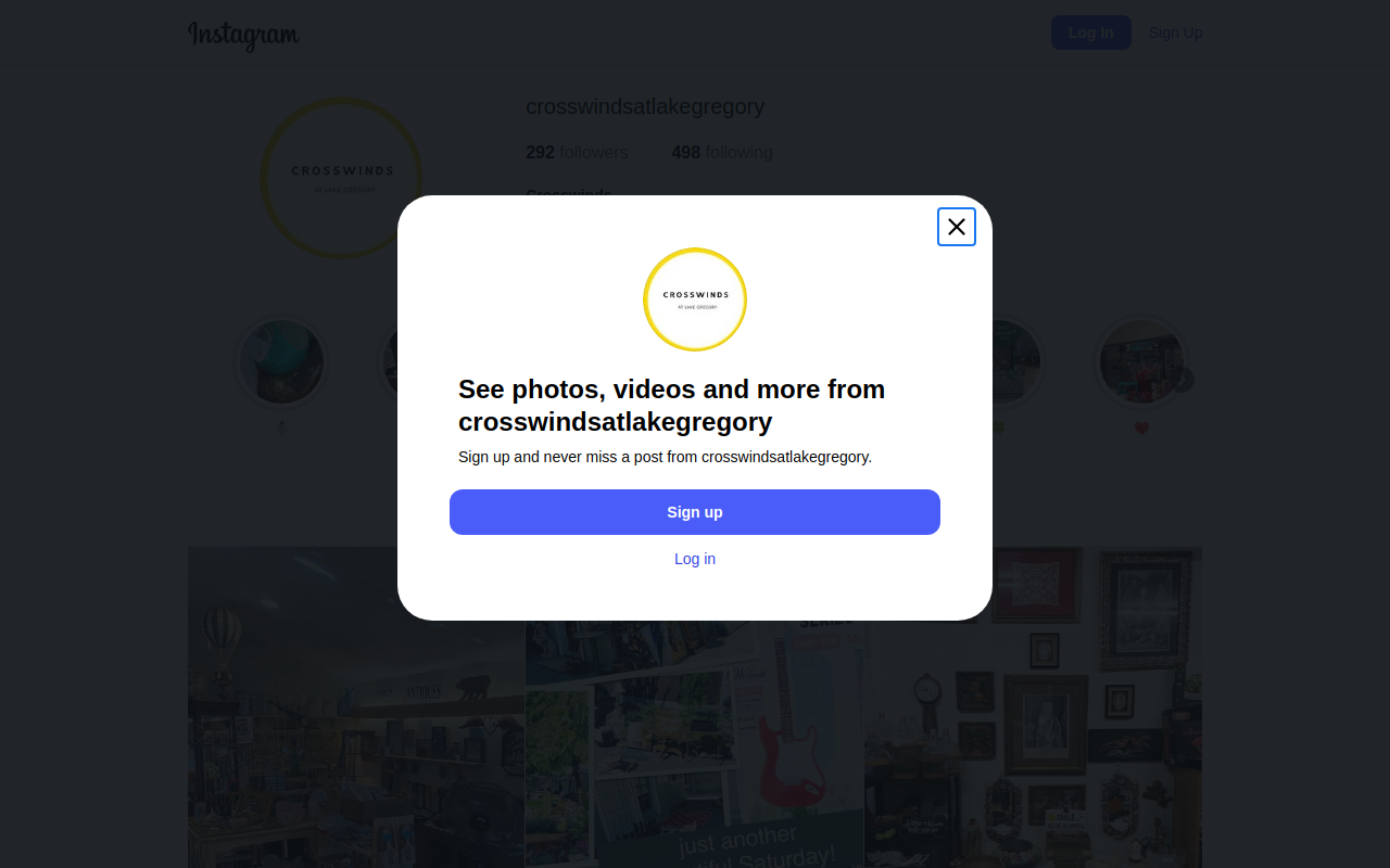 Crosswinds at Lake Gregory website preview
