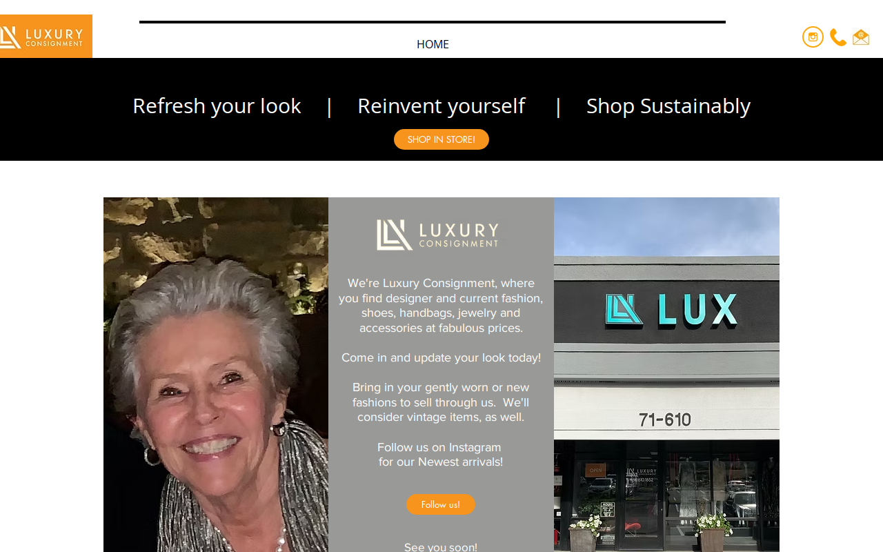 Luxury Consignment website preview