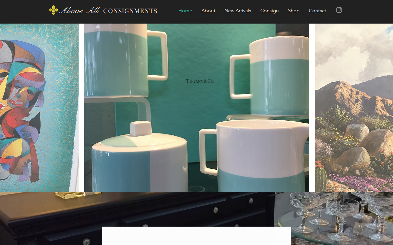 Above All Consignments website preview