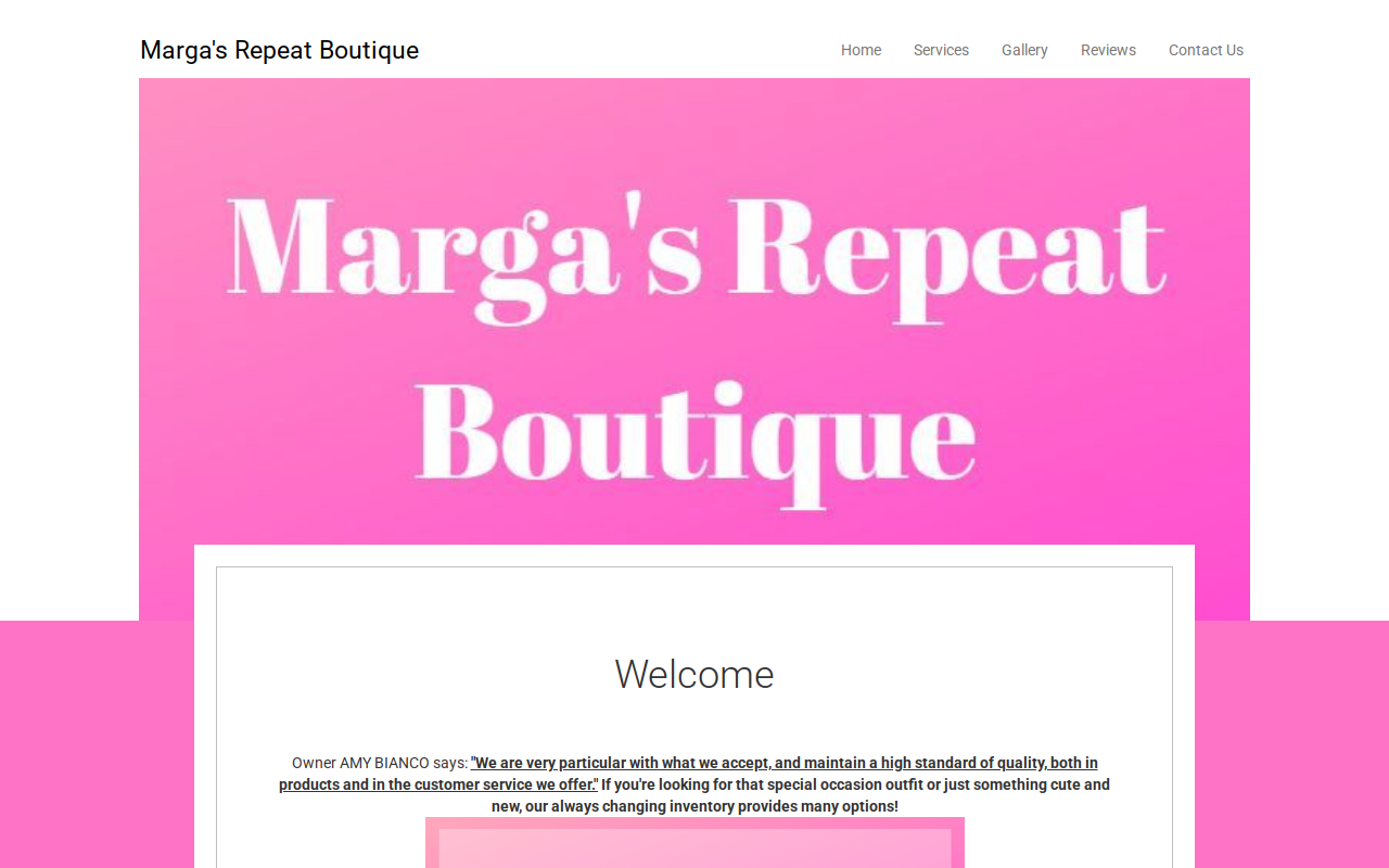 Marga's Repeat Boutique website preview
