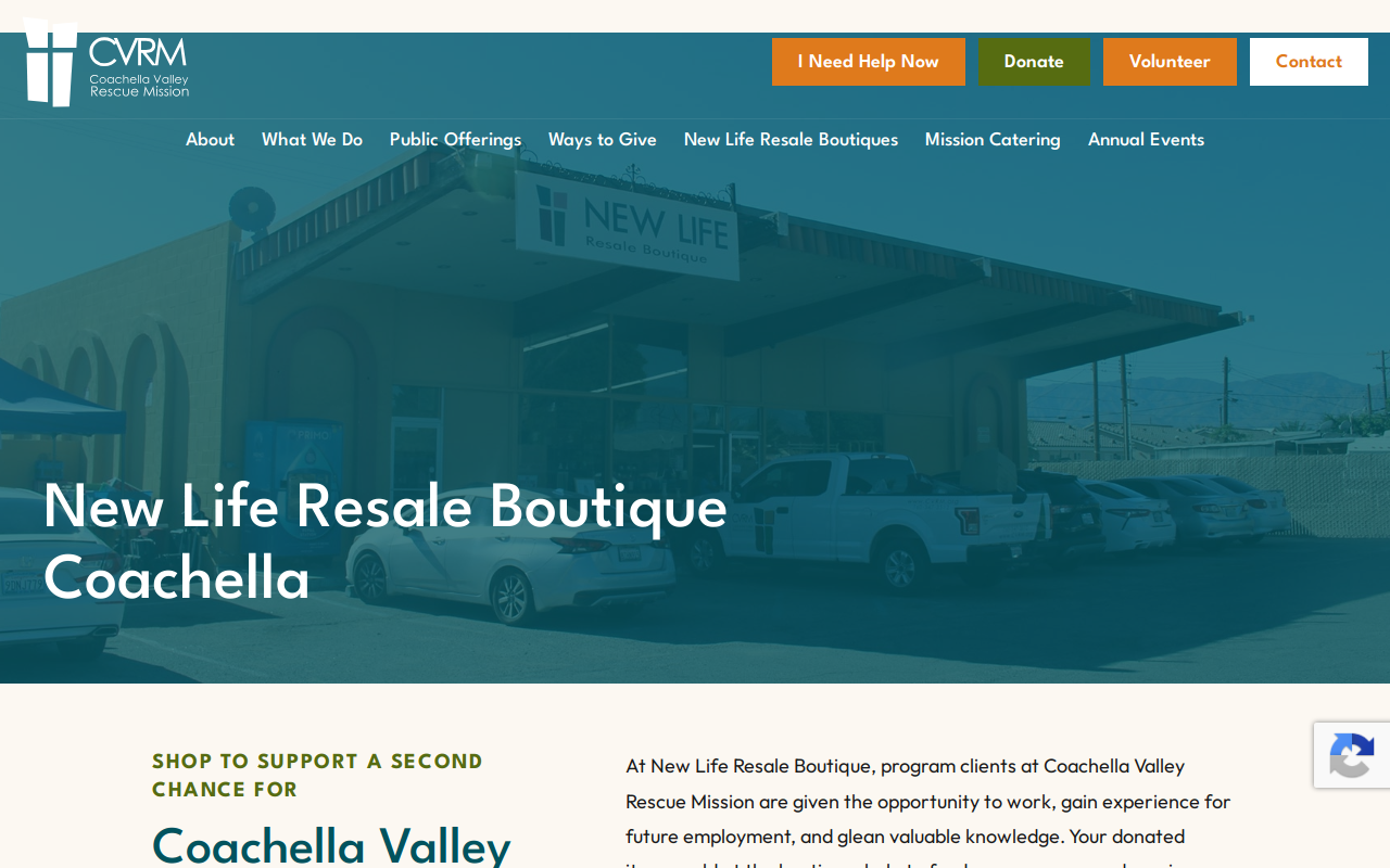 New Life Resale Boutique website preview