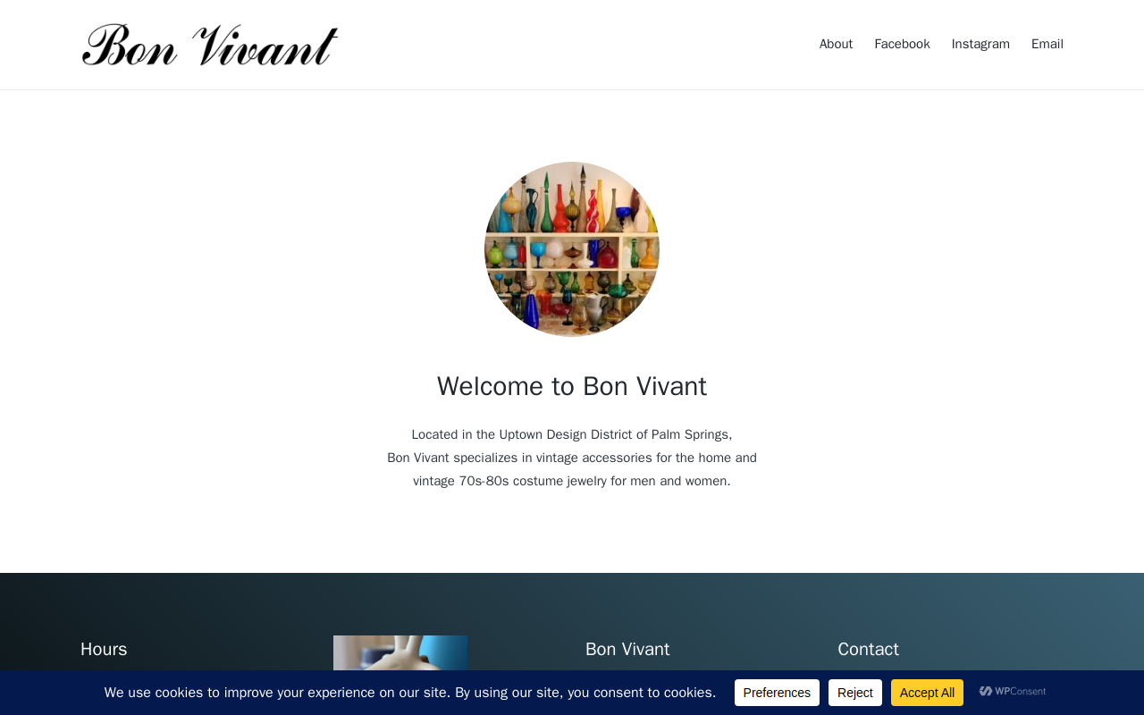 Bon Vivant website preview