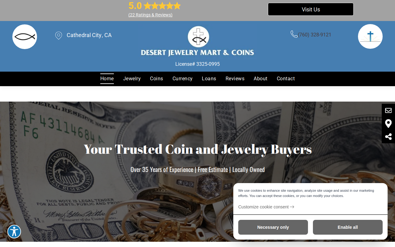 Desert Jewelry Mart website preview