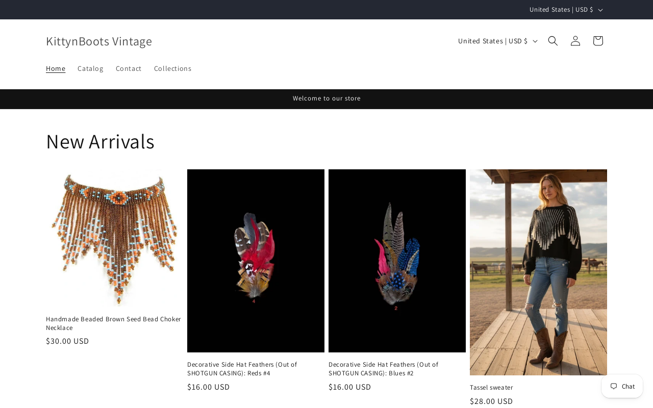 Kittynboots vintage website preview