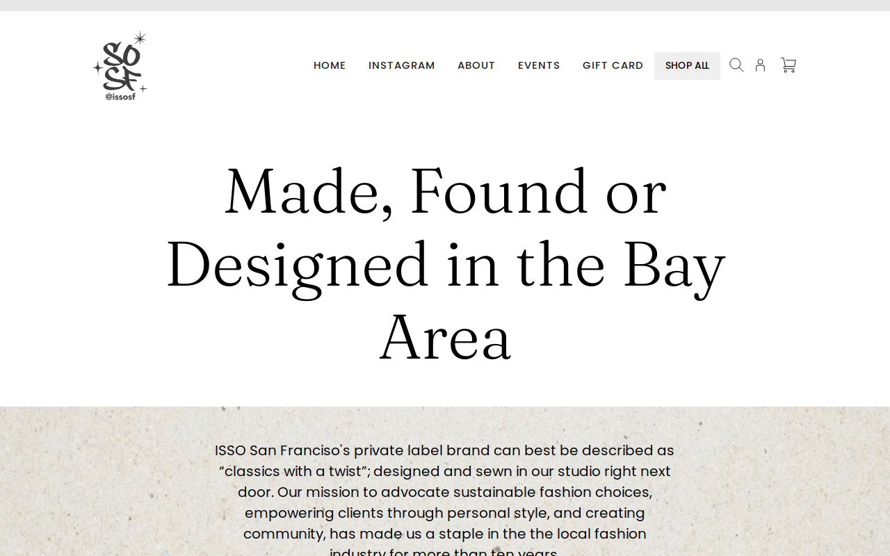 Isso San Francisco website preview