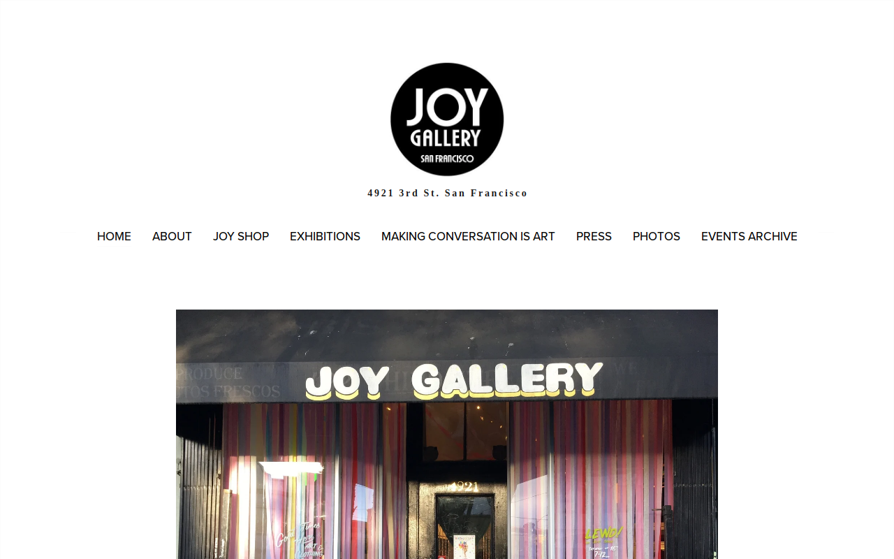 JOY Shop website preview