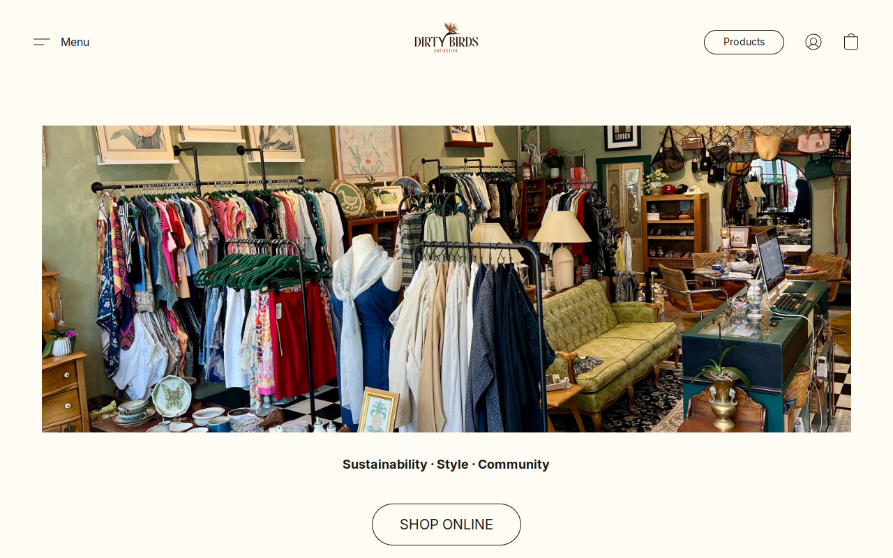 Dirty Birds Collective website preview