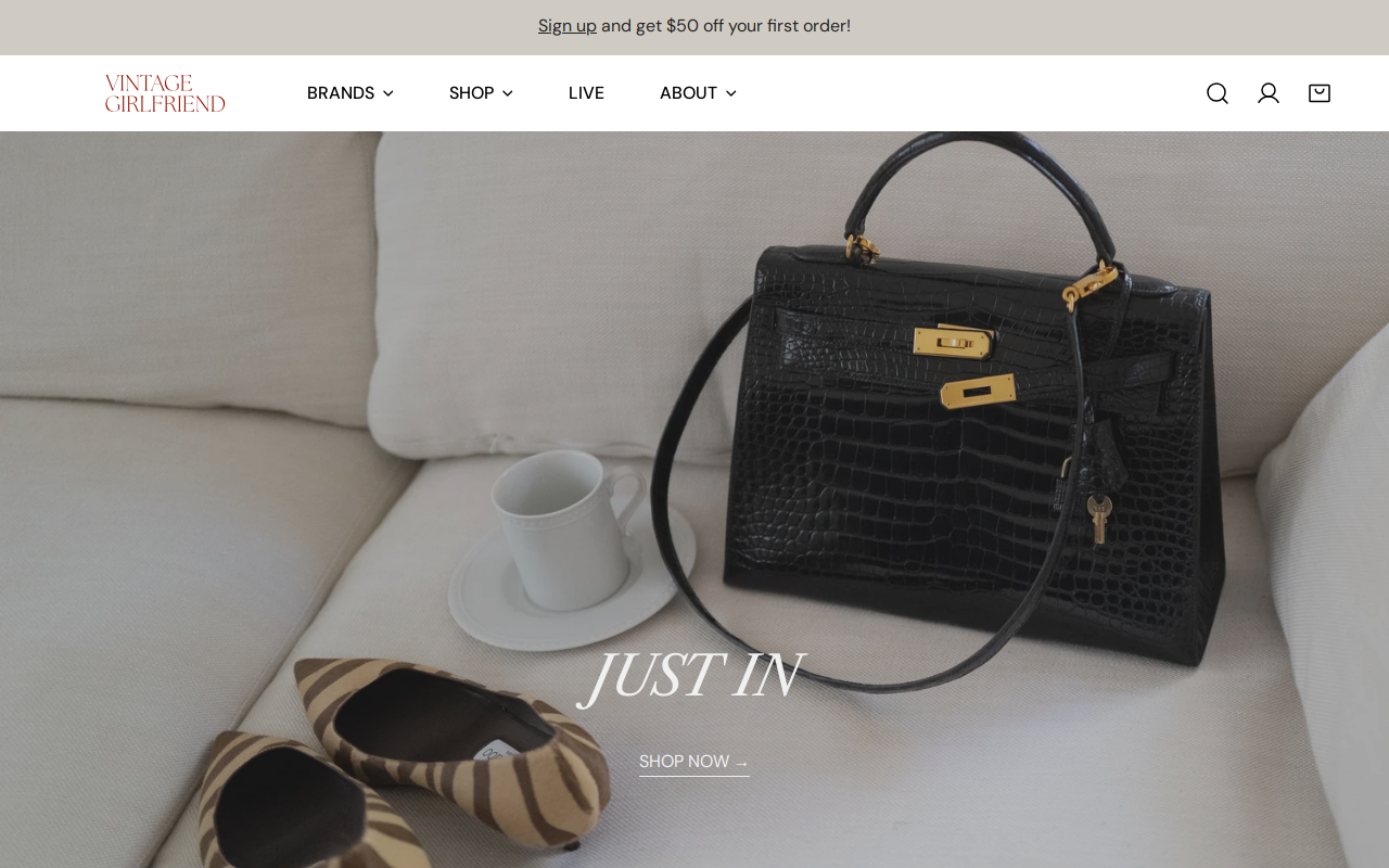 Vintage Girlfriend Luxury website preview