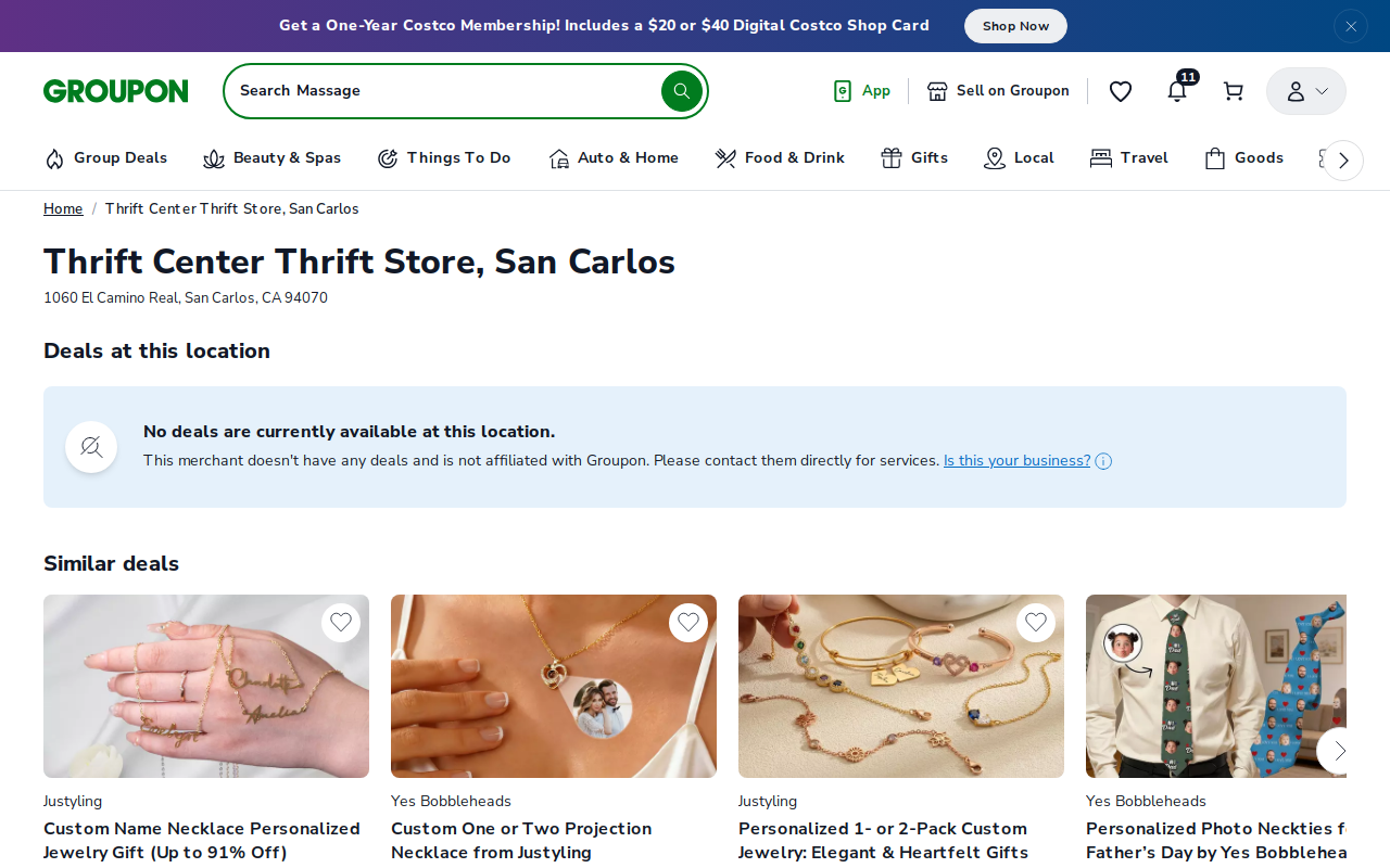 Thrift Center Thrift Store website preview