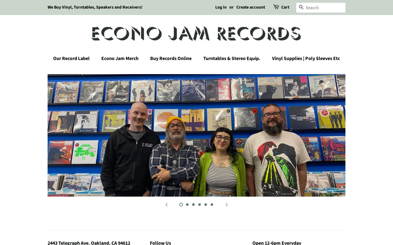 Econo Jam Records website preview