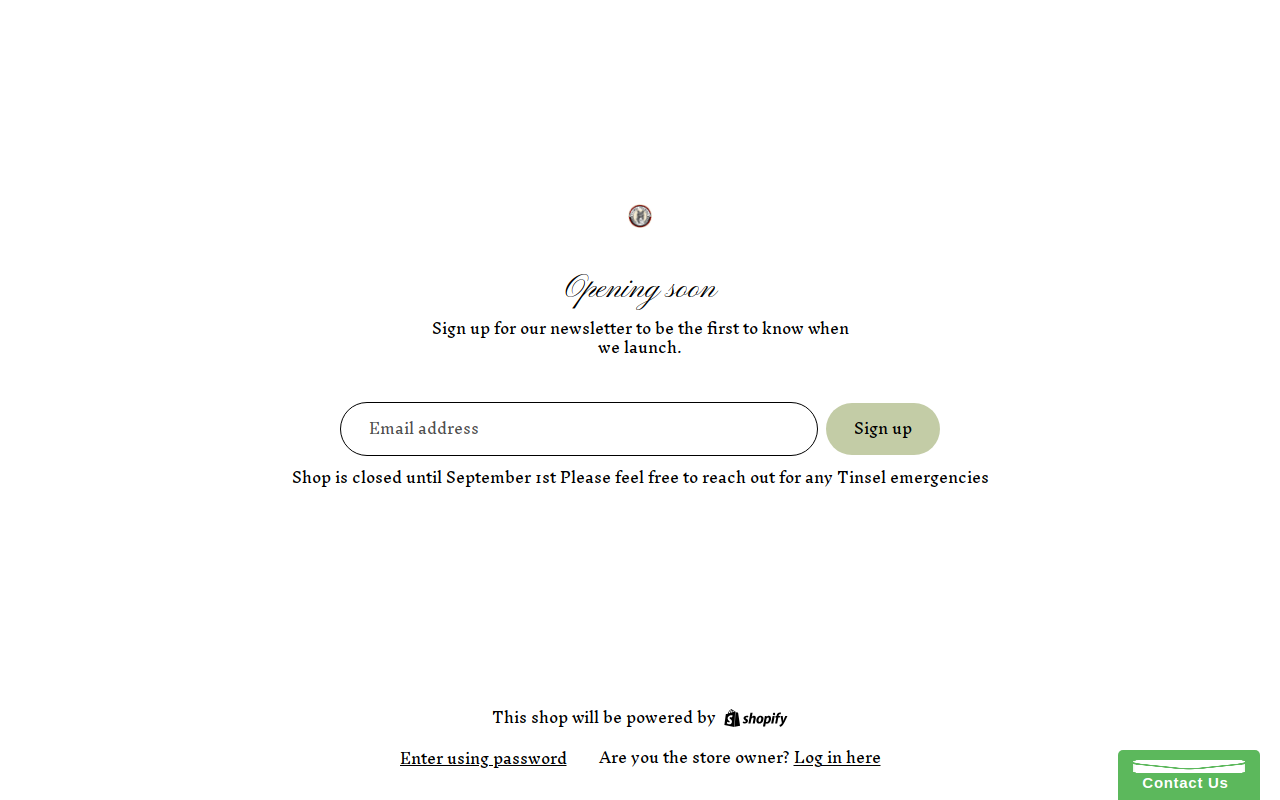 Tinsel Trading Co website preview