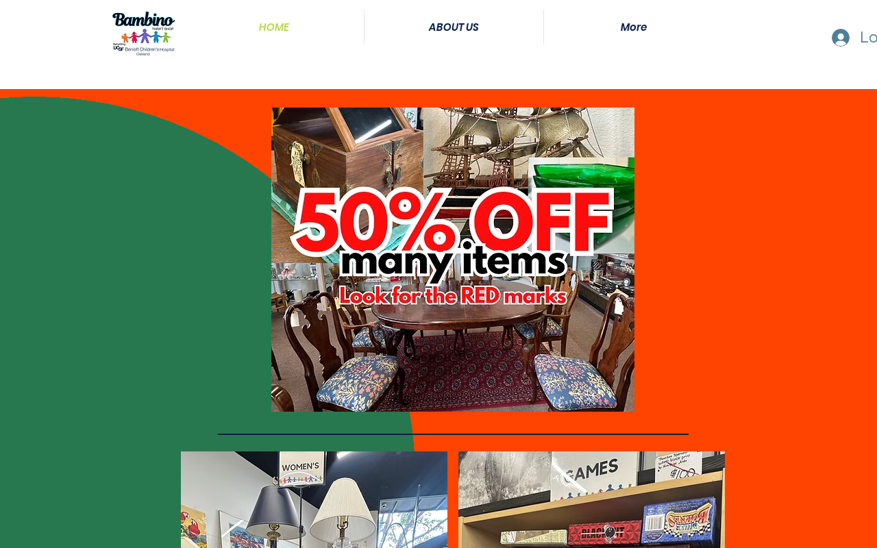 Bambino Thrift Shop website preview