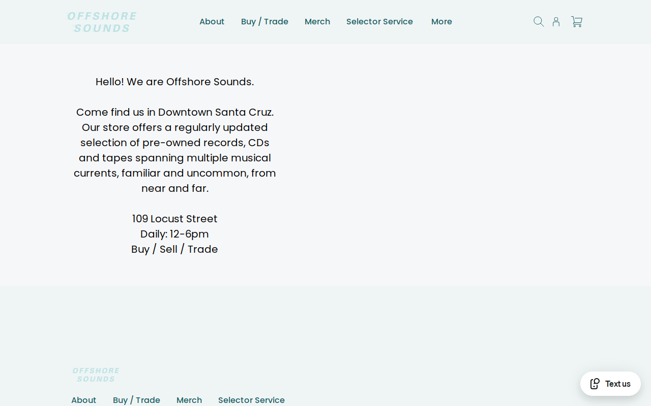 Offshore Sounds website preview