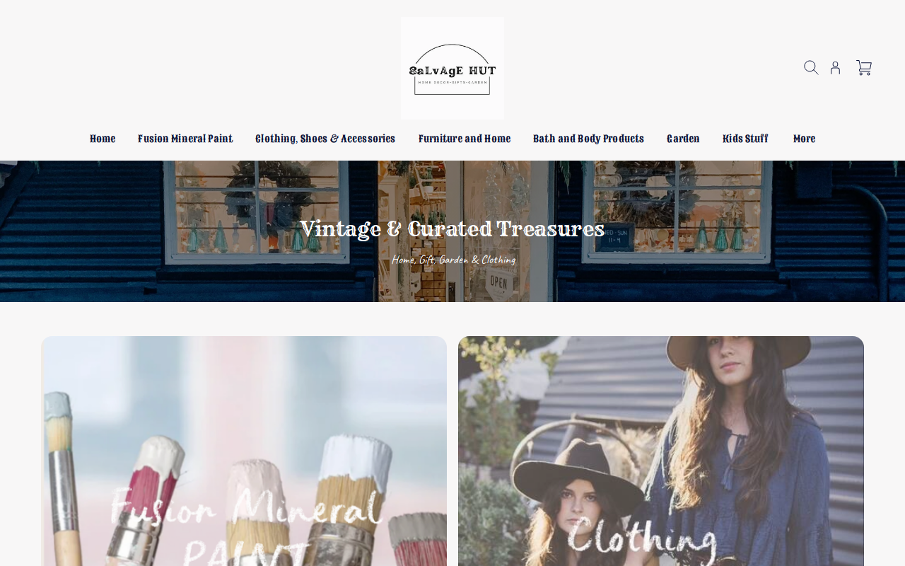 Salvage Hut website preview