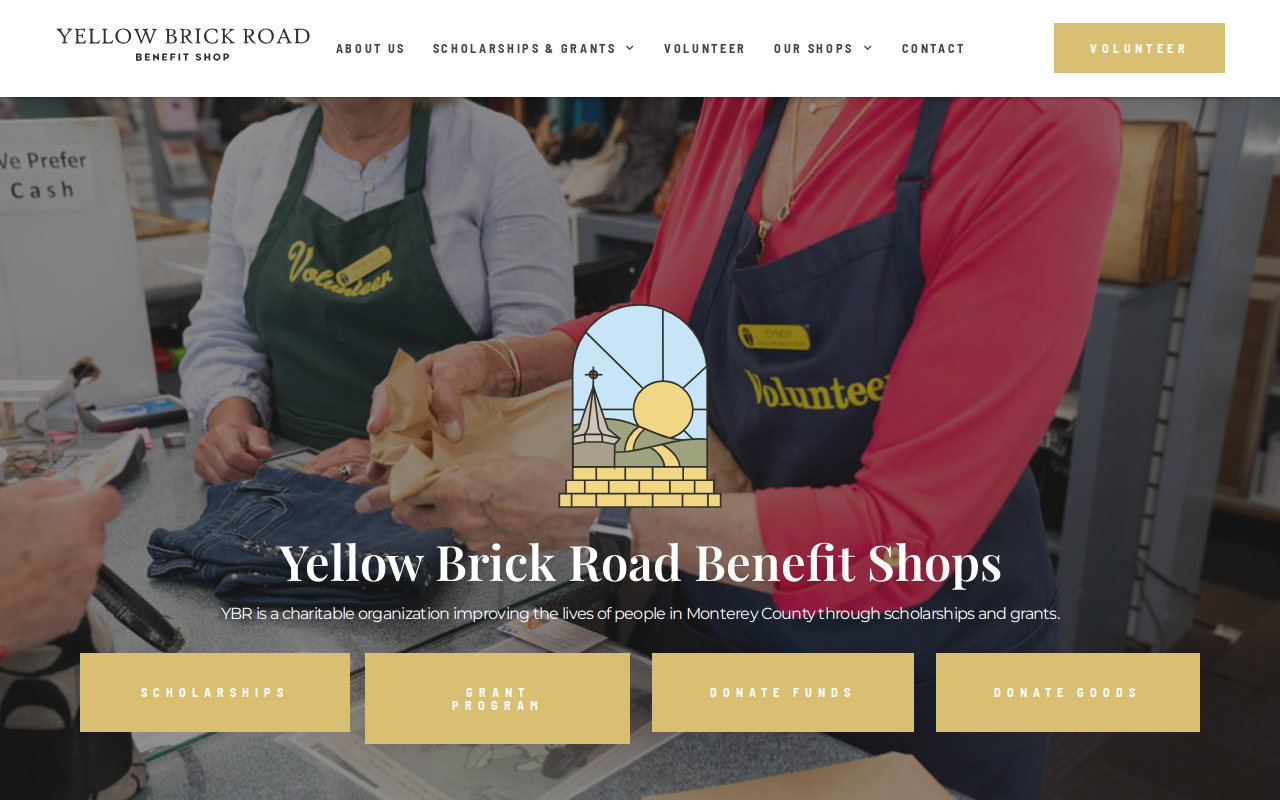 Yellow Brick Road Benefit Shop website preview
