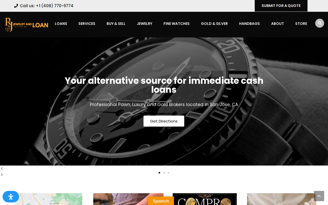 R&J Jewelry and Loan website preview
