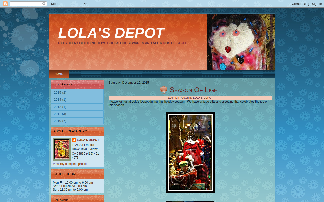 Lola's Depot website preview