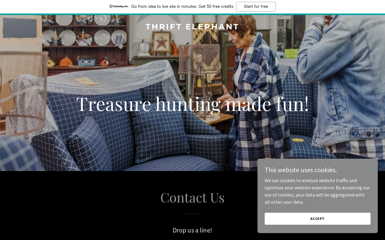 Thrift Elephant website preview