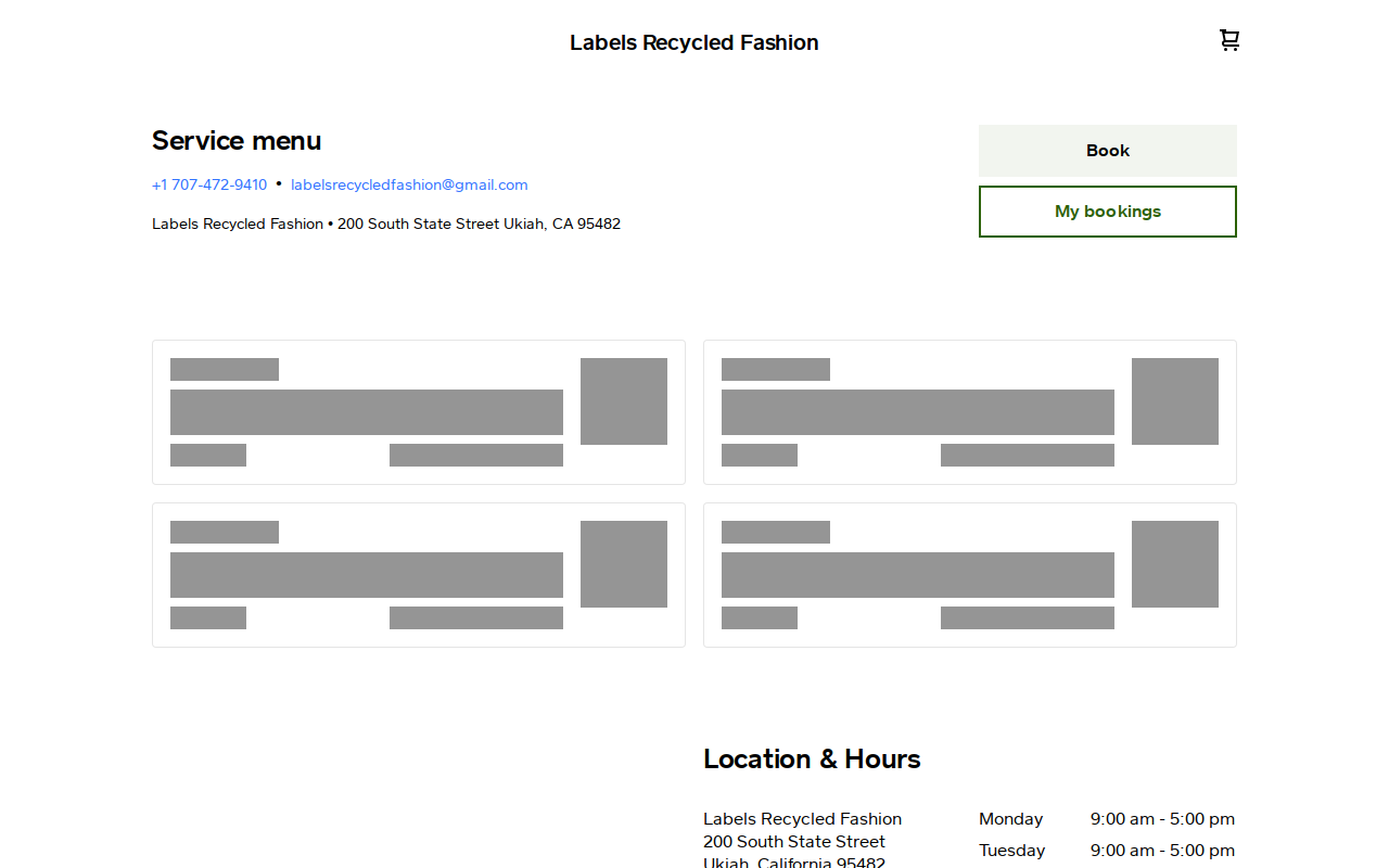 Labels Recycled Fashion website preview