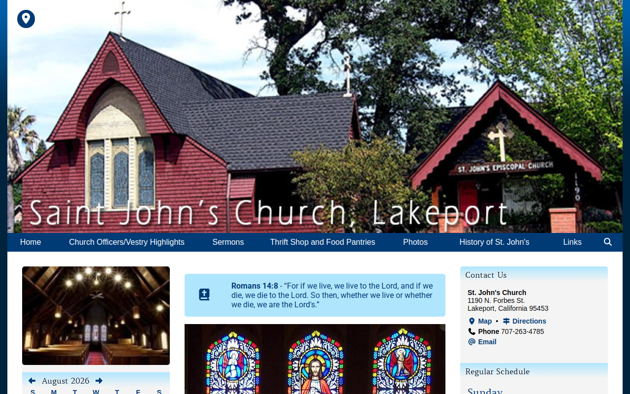 St John's Thrift Store website preview