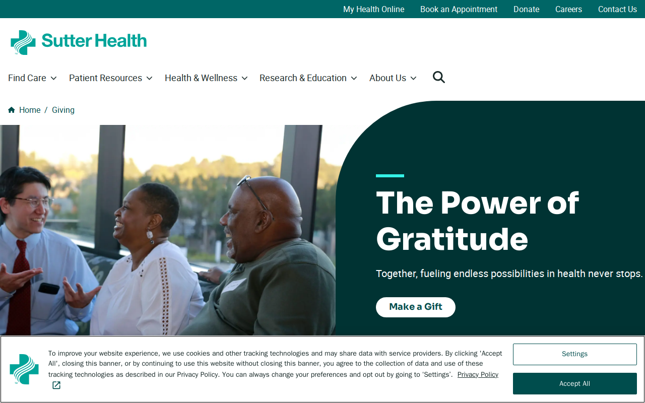 Sutter Hospice Thrift Store website preview