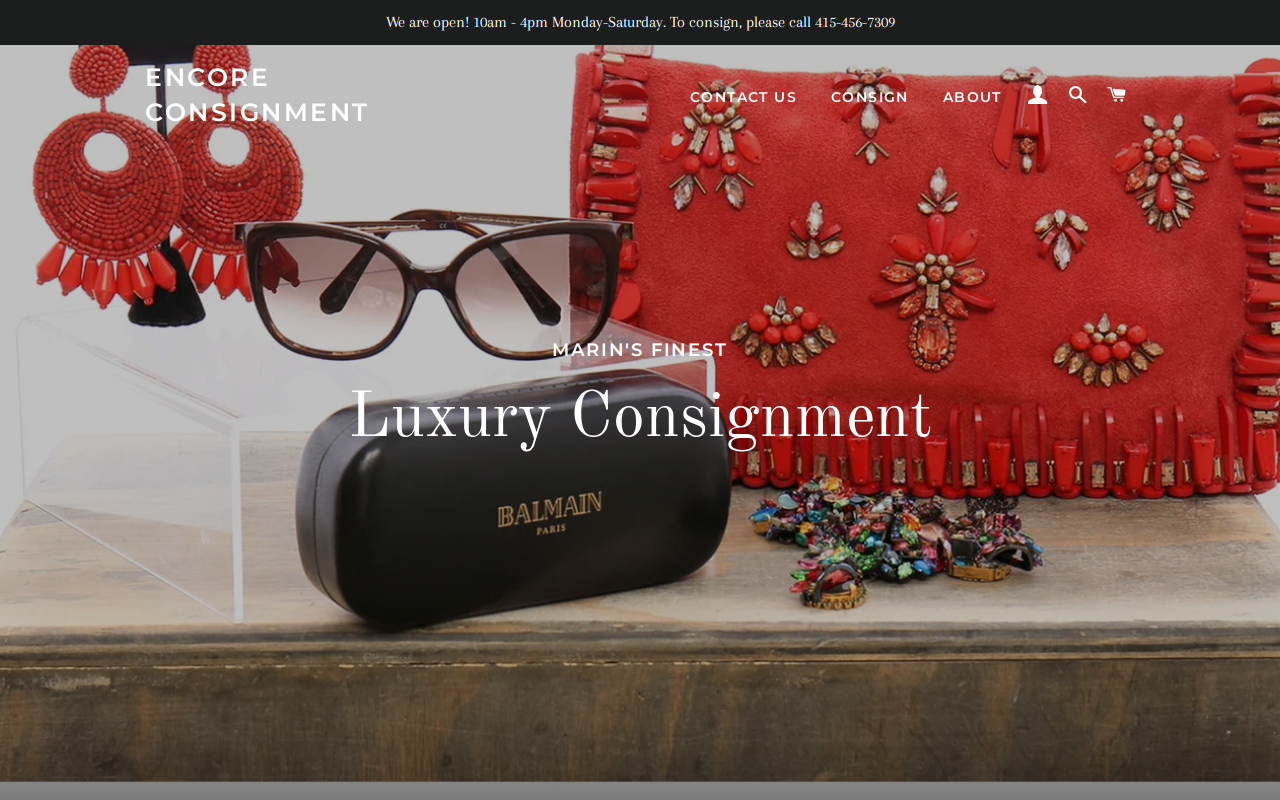 Encore Consignment of Marin website preview