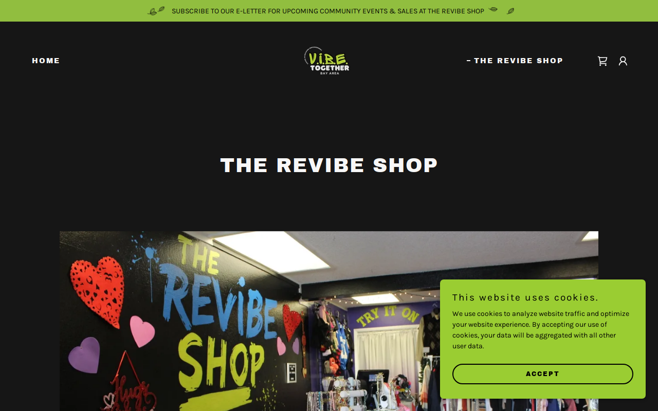 The ReVibe Shop website preview