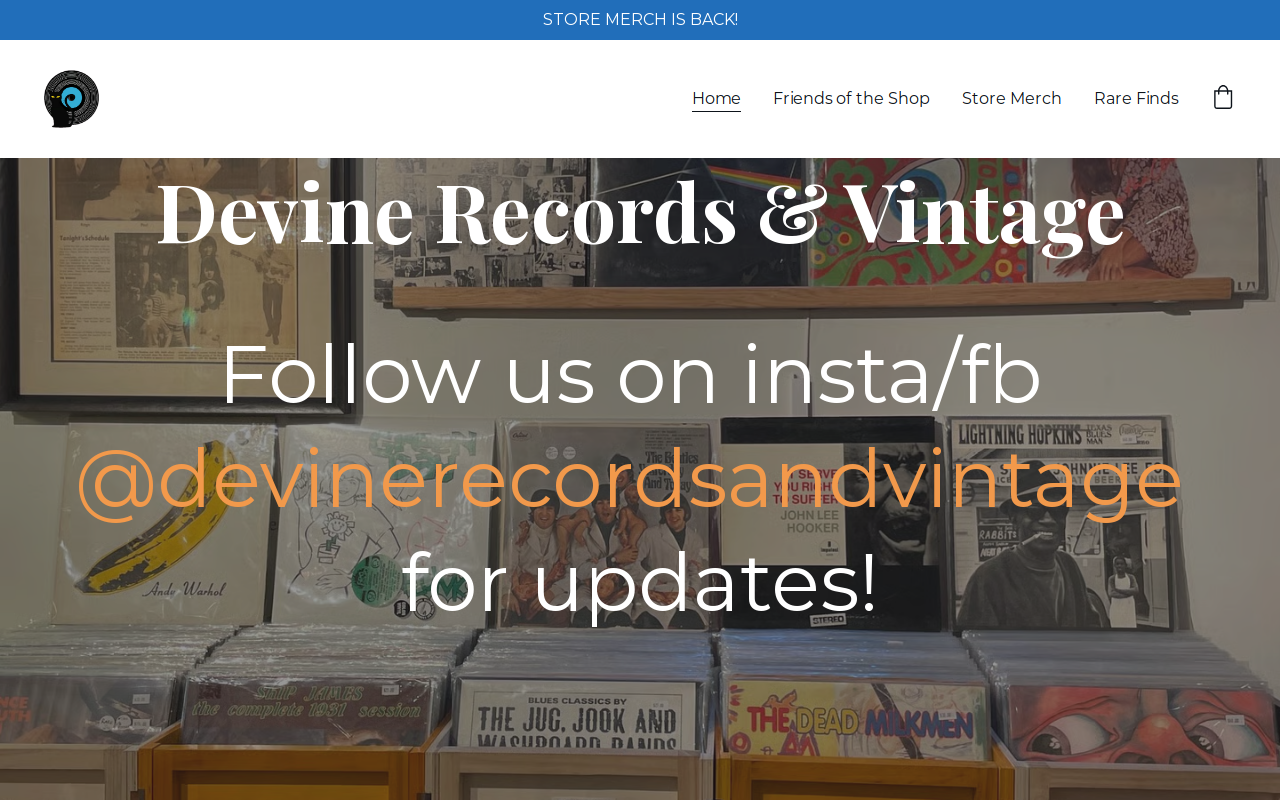 Devine Records & Vintage website preview