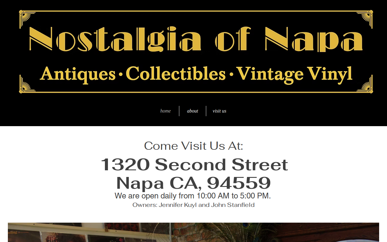 Nostalgia of Napa website preview
