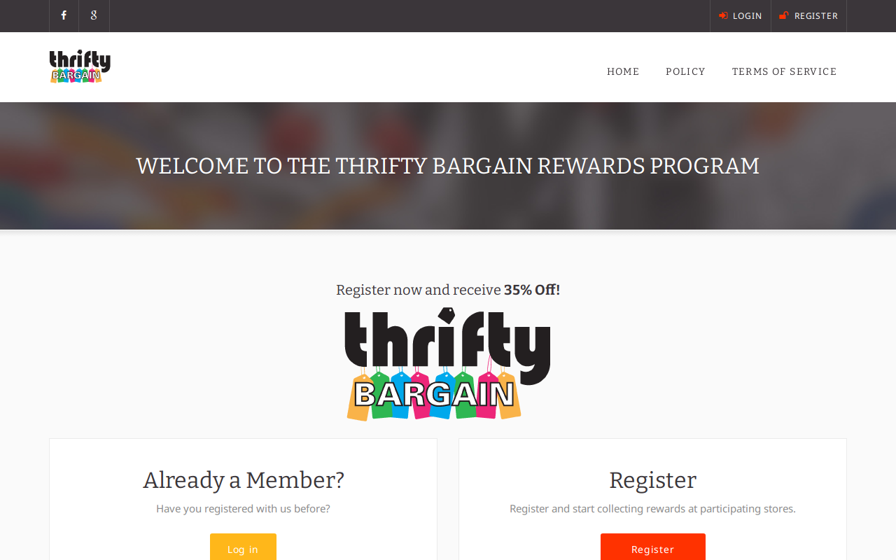 Thrifty Bargain - Fairfield website preview