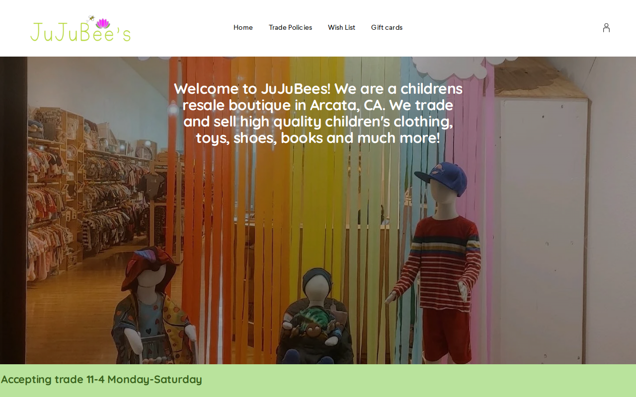 JuJuBee's website preview