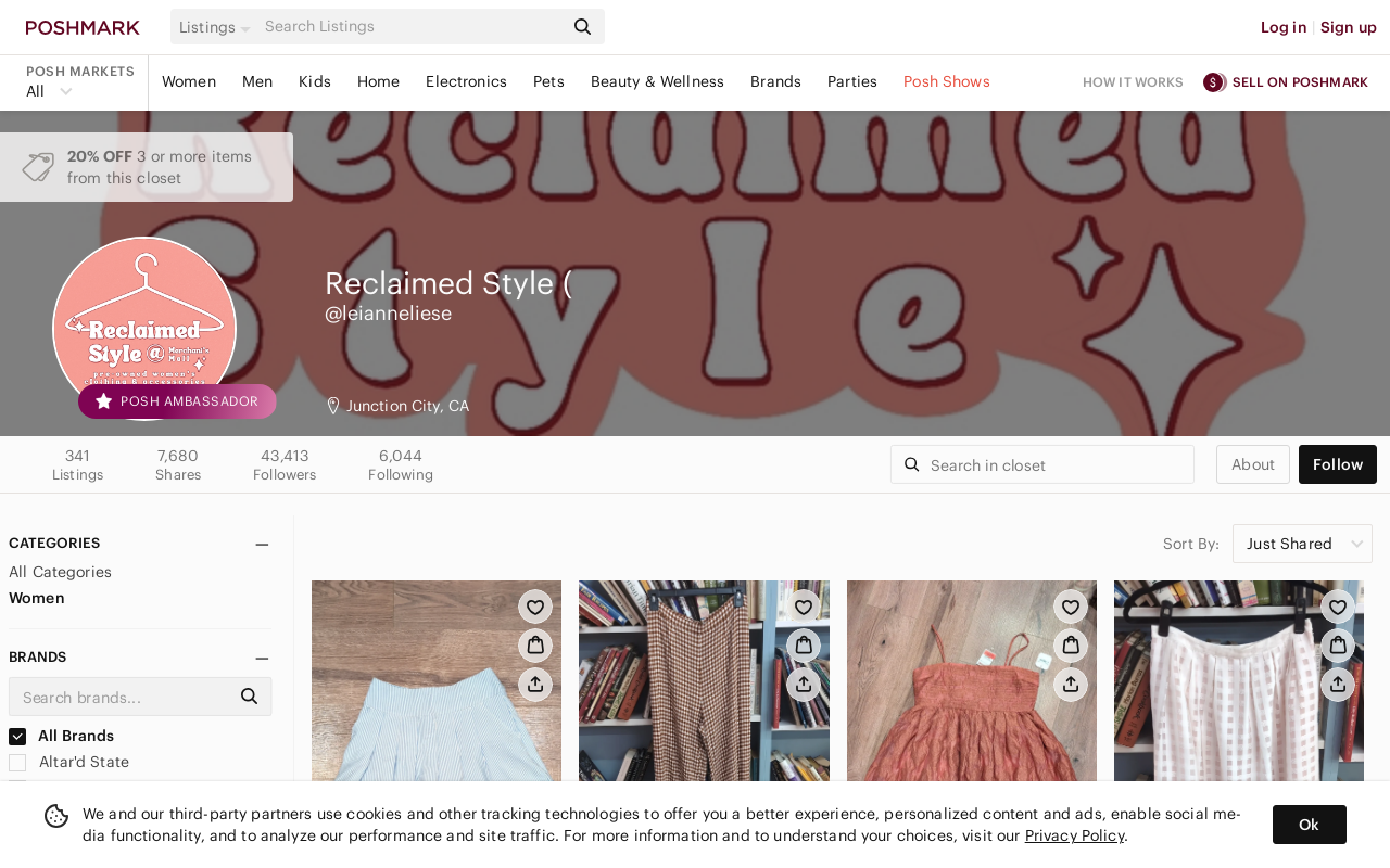 Reclaimed Style website preview