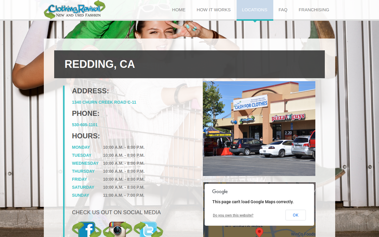 Tam's Clothing Exchange website preview