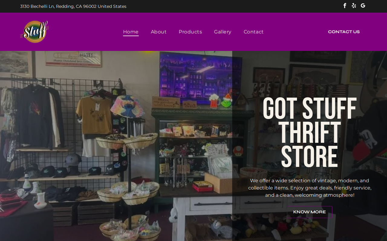 Got Stuff Thrift Store website preview